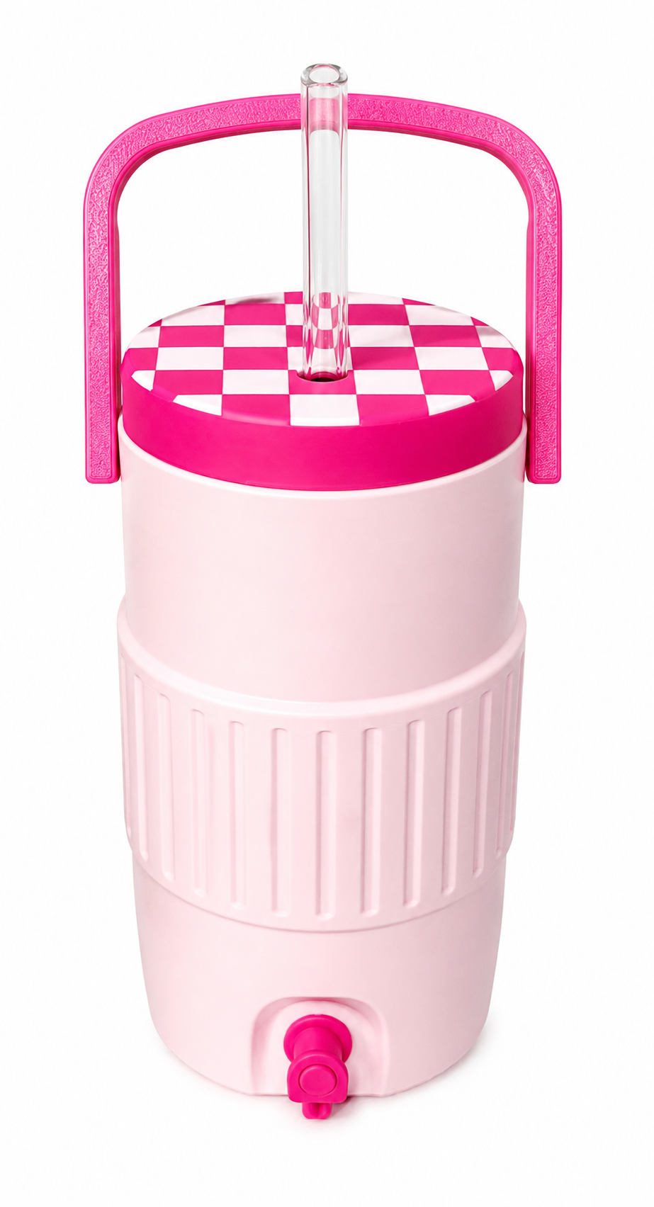 16oz Retro Cooler Can Koozie with Handle Checkered Lid (Monster)