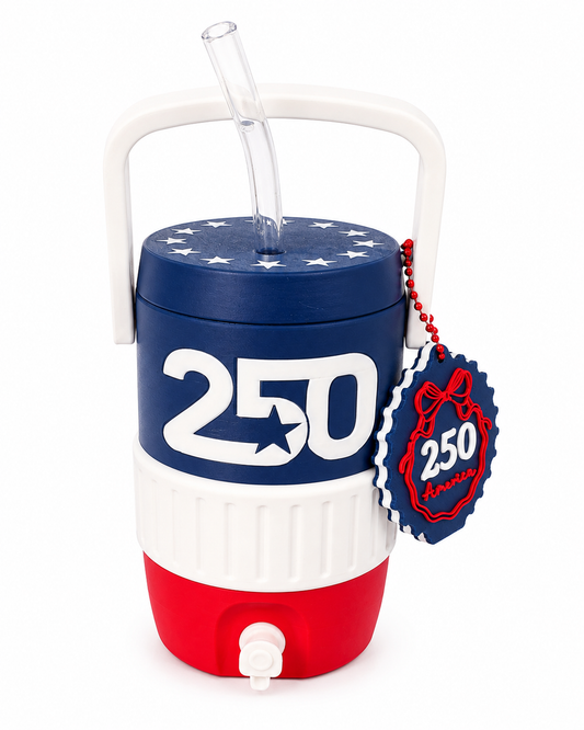 12oz Retro Cooler Can Koozie with Handle 250th Anniversary (Soda Can)