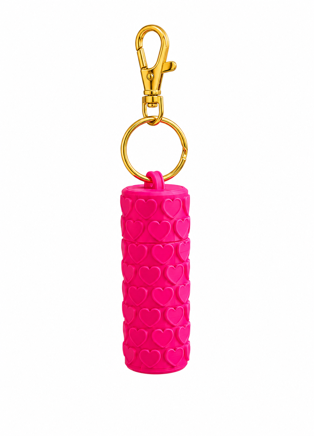 Heart Chapstick Holder Keychain