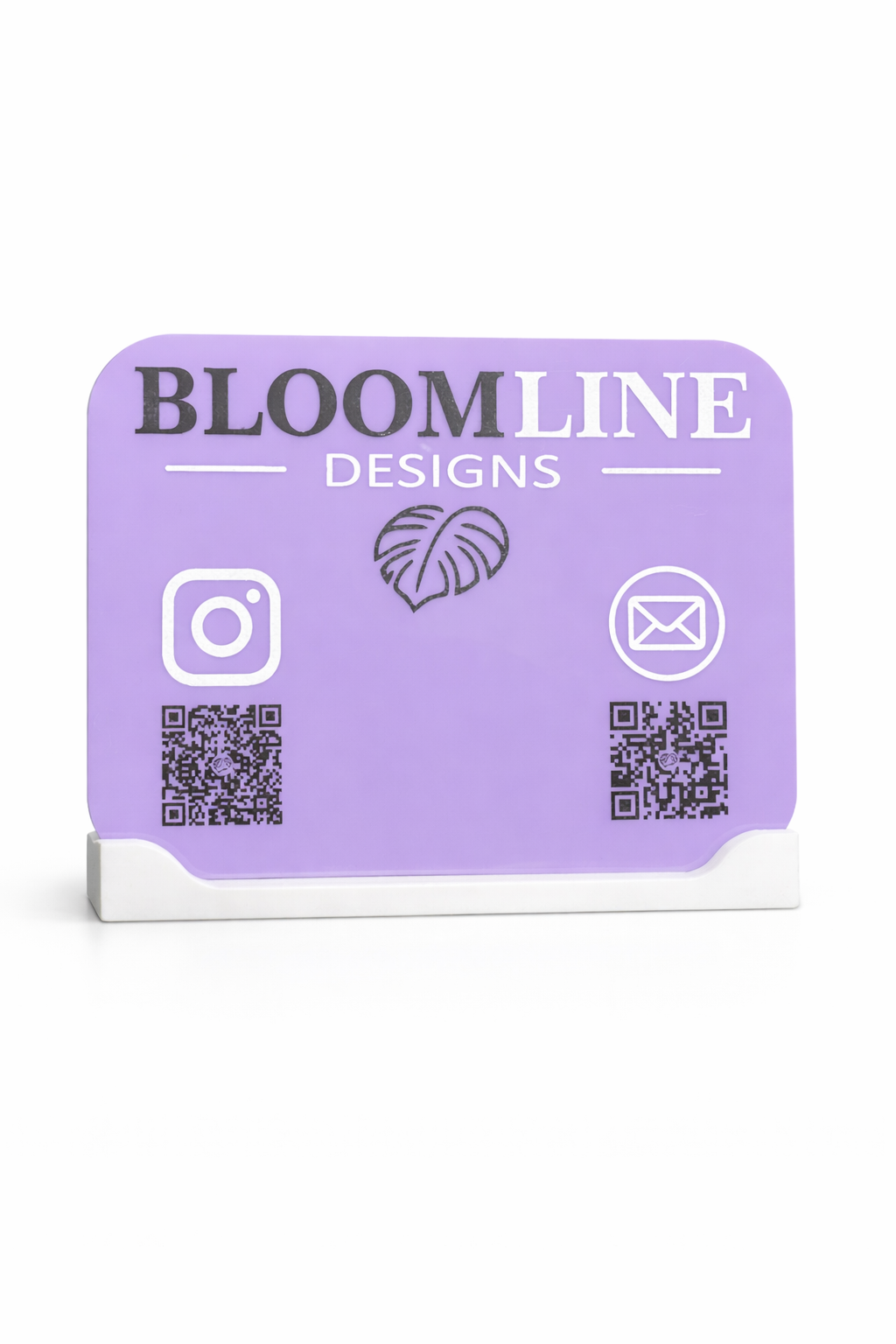 Business QR Code Social Media Stand