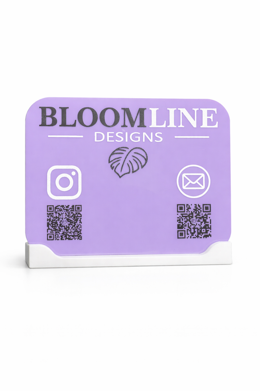 Custom Engraved (acrylic) QR Code Social Media Stand